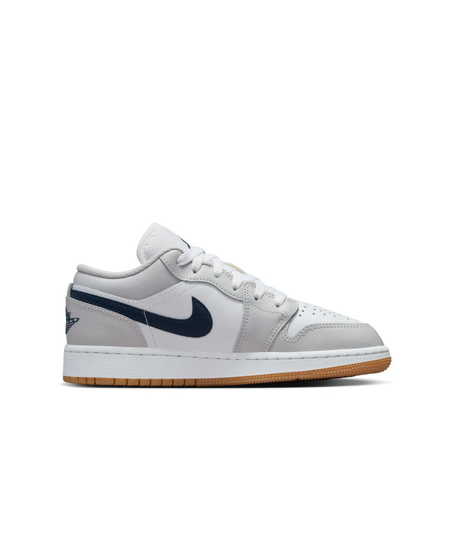 Air Jordan Big Kids 1 Low - White/Midnight Navy