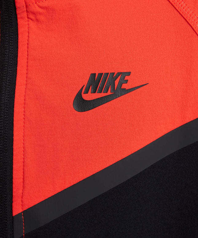Nike Boys Tech Fleece Hoodie - Black/Light Crimson