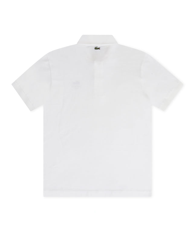 Lacoste Signature Print Polo Shirt - White