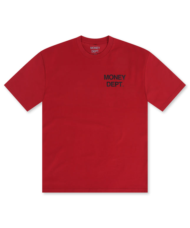 Money Dept. Los Angeles Heavyweight Tee - Burgundy/Black
