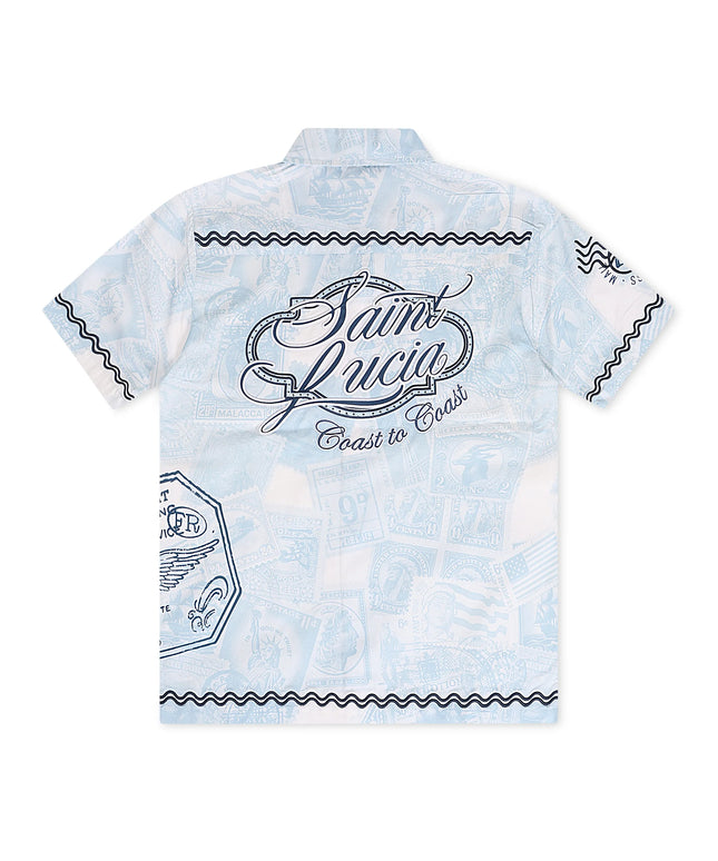 Smoke Rise Button Down Shirt -  Blue