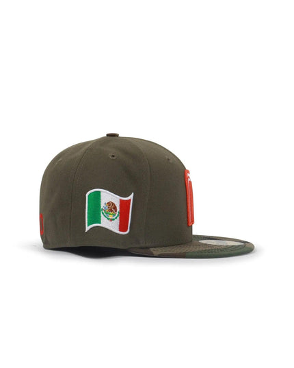 NEW ERA 5950 WBC MEXICO HAT - OLIVE/ WILD CAMO
