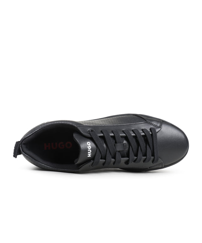 Hugo Faux Leather Trainers - Black