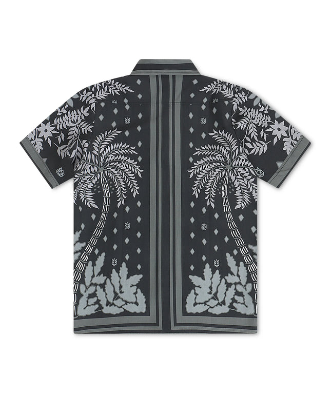 Cult Of Individuality Cuban Woven Button Up Shirt - Black