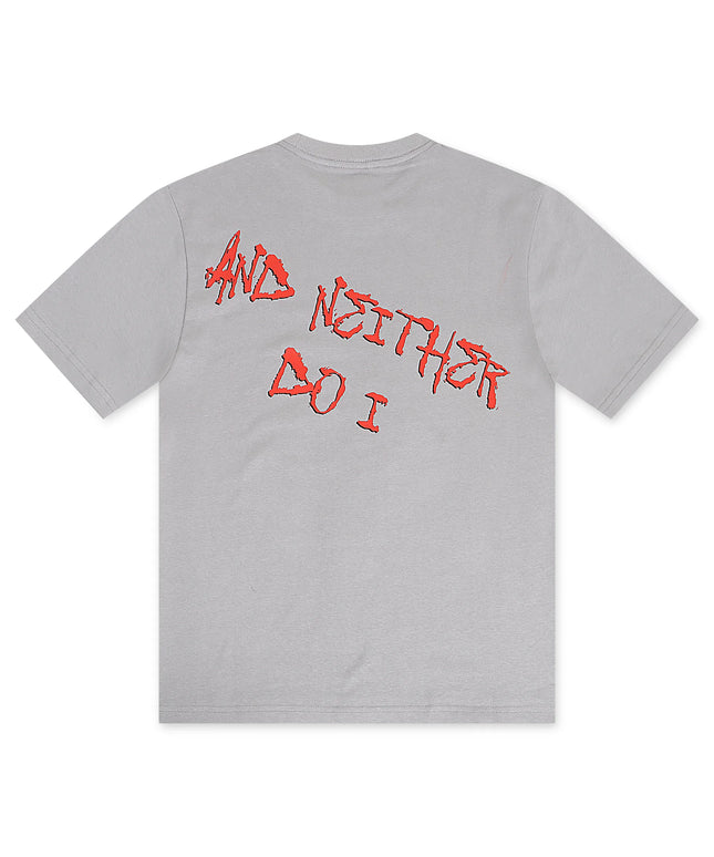 November Reine A Black Widow Heavyweight Tee With Stones - Grey