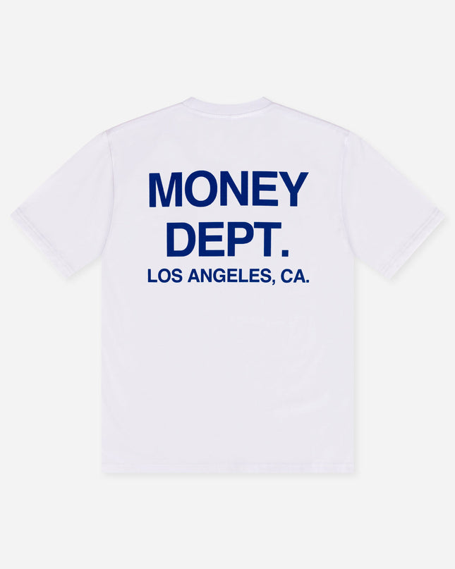 MONEY DEPT. LOS ANGELES HEAVYWEIGHT TEE - WHITE/BLUE