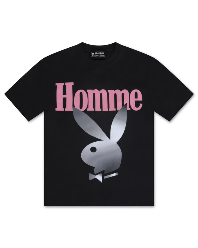HOMME FEMME TWISTED BUNNY TEE - WASHED BLACK