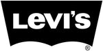 Levi's logo in white text on a black curved rectangle background