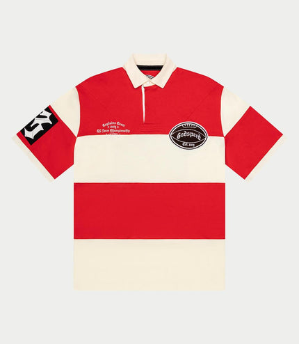 GODSPEED CLASSIC FIELD RUGBY SHIRT - WHITE/RED GODSPEED