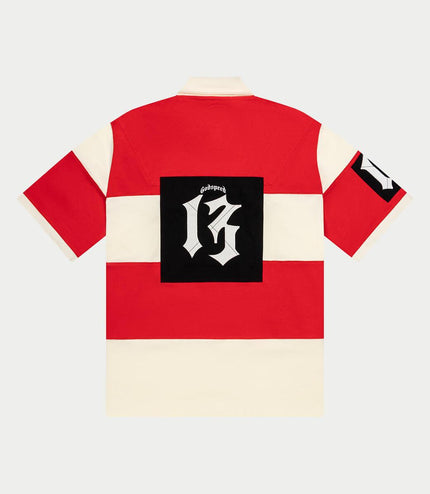 GODSPEED CLASSIC FIELD RUGBY SHIRT - WHITE/RED GODSPEED