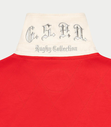 GODSPEED CLASSIC FIELD RUGBY SHIRT - WHITE/RED GODSPEED