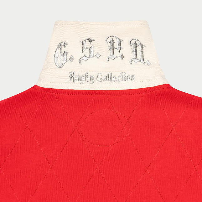 GODSPEED CLASSIC FIELD RUGBY SHIRT - WHITE/RED GODSPEED