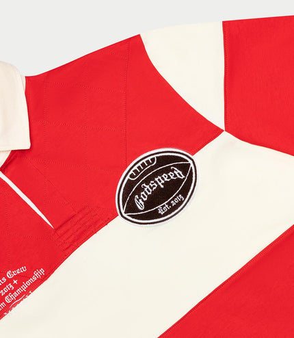 GODSPEED CLASSIC FIELD RUGBY SHIRT - WHITE/RED GODSPEED