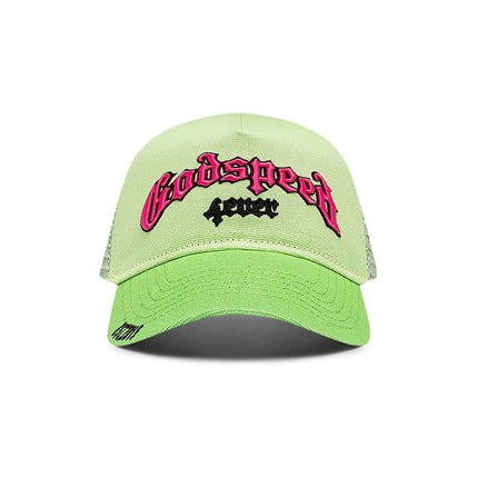 Godspeed Gs Forever Trucker Hat - Lime/Pink