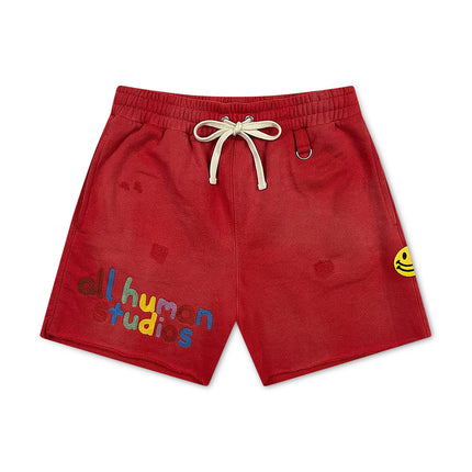 All Human H.O.M.E Shorts - Red Wash