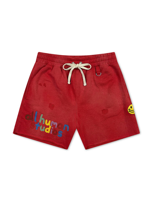 All Human H.O.M.E Shorts - Red Wash