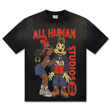 All Human FML Tee - Black Wash