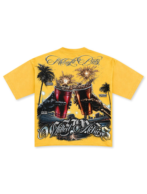 Vtilted Achieve Tee - Yellow Wash
