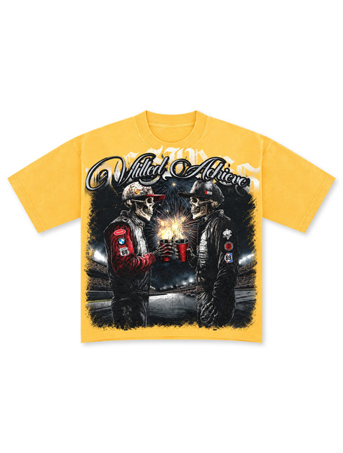 Vtilted Achieve Tee - Yellow Wash