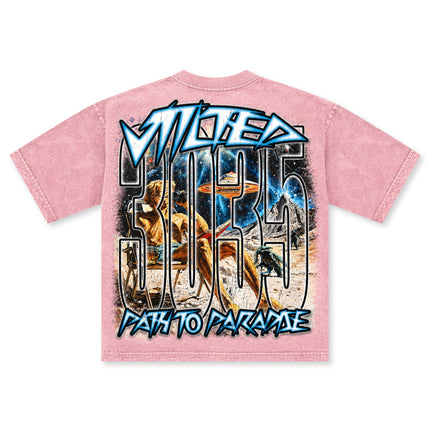 Vtilted Phenomenon Tee - Pink Wash