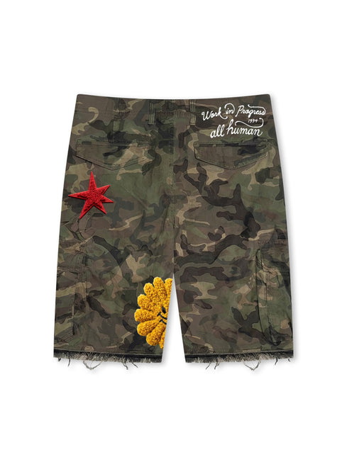 All Human Yayo Shorts - Camo Wash