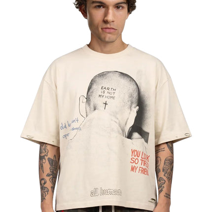 All Human Maybe Tomorrow Tee  - Cream
