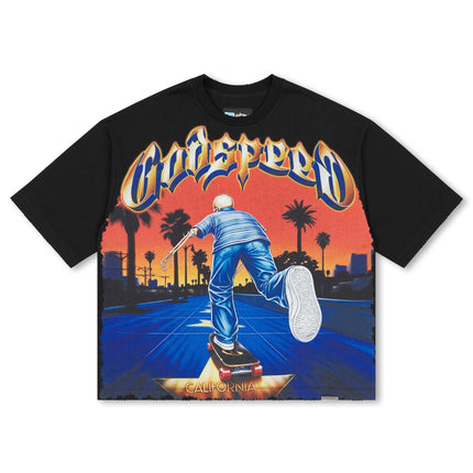 Godspeed Kick Push Boxy Tee - Black