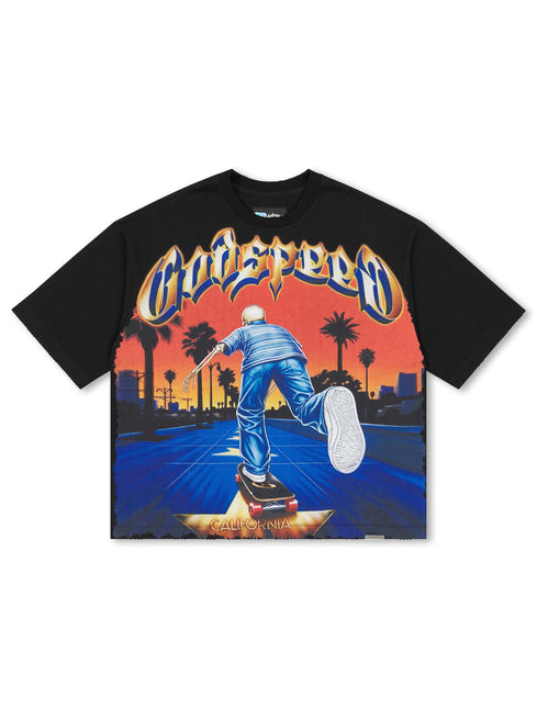 Godspeed Kick Push Boxy Tee - Black