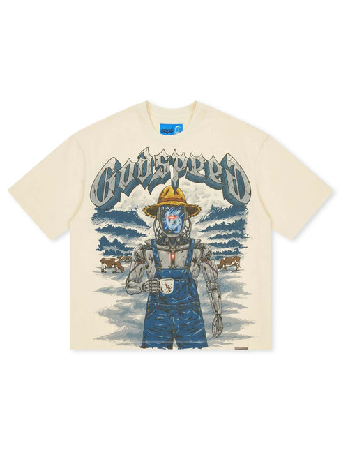 Godspeed Aura Farm II Boxy Tee - Bone