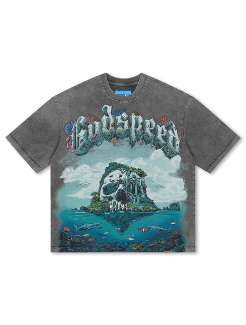 Godspeed GS Island II Boxy Tee - Grey Wash
