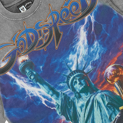 Godspeed Libery Reigns Boxy Tee - Grey Wash
