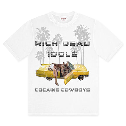 Rich Dead Idols Cocaine Cowboys Tee - White