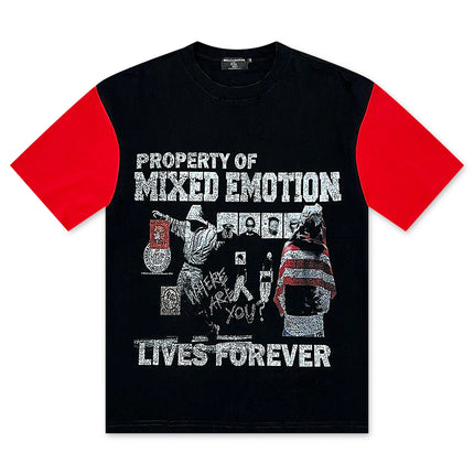 Mixed Emotion Fracture Tee - Black/Red
