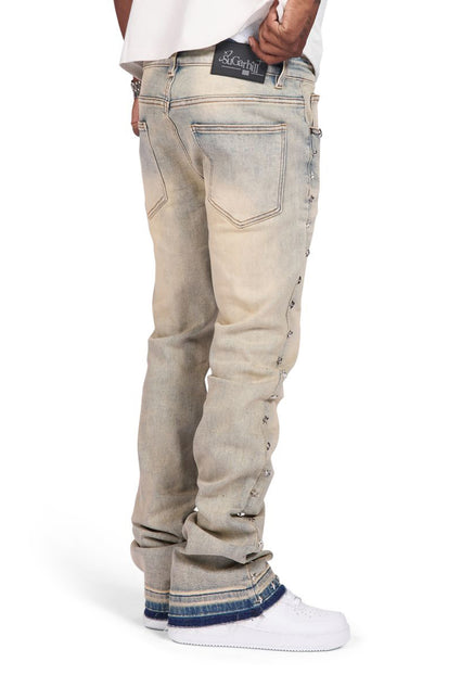 Sugarhill Dallas Stacked Jeans - Wheat Fade