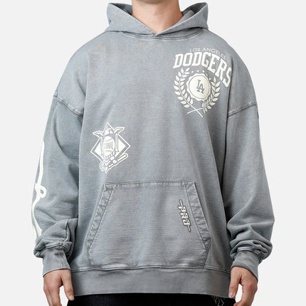 Pro Standard La Dodgers Street Team Hoodie - Washed Grey