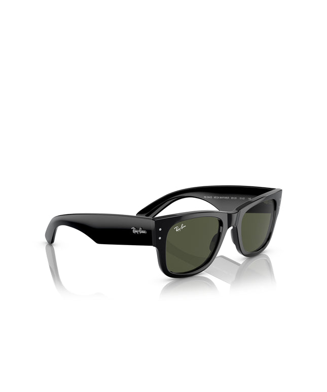 Ray Ban Mega Wayfarer Glasses - Polished Black/Green