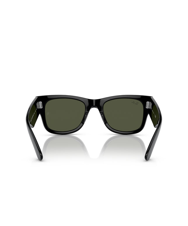 Ray Ban Mega Wayfarer Glasses - Polished Black/Green