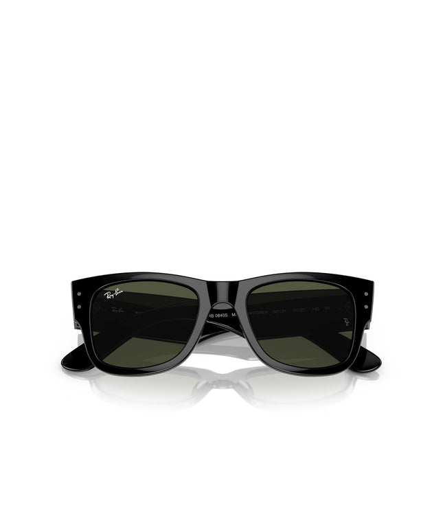 Ray Ban Mega Wayfarer Glasses - Polished Black/Green