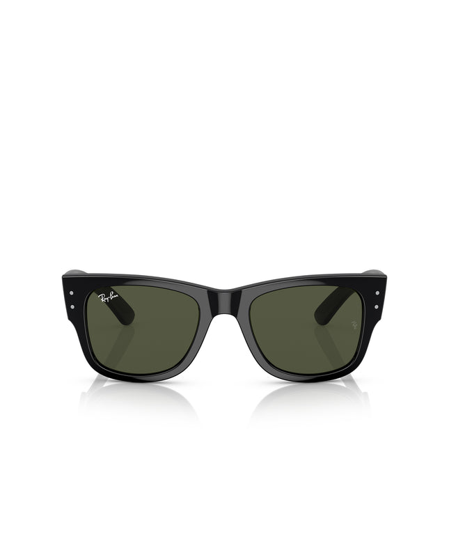 Ray Ban Mega Wayfarer Glasses - Polished Black/Green