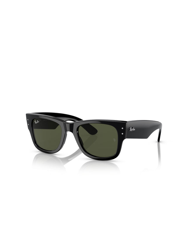 Ray Ban Mega Wayfarer Glasses - Polished Black/Green
