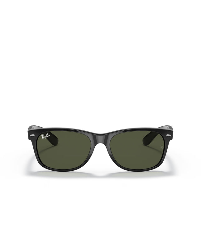 Ray Ban New Wayfarer Classic Glasses - Rubber Black/G15 Green