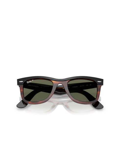Ray-Ban Wayfarer Street Neat Sunglasses - Black on Havana/Polar Green
