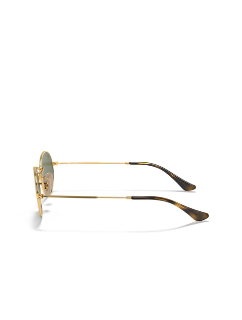 Ray Ban Oval Flat Lenses Glasses - Polished Arista Gold/Green
