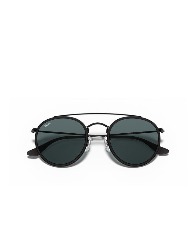 Ray Ban Round Double Bridge Glasses - Polished Black