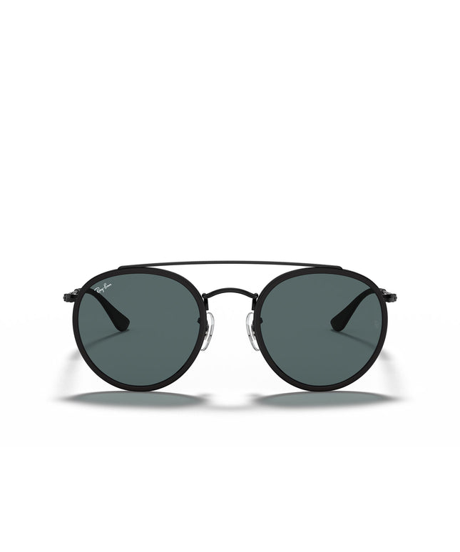 Ray Ban Round Double Bridge Glasses - Polished Black