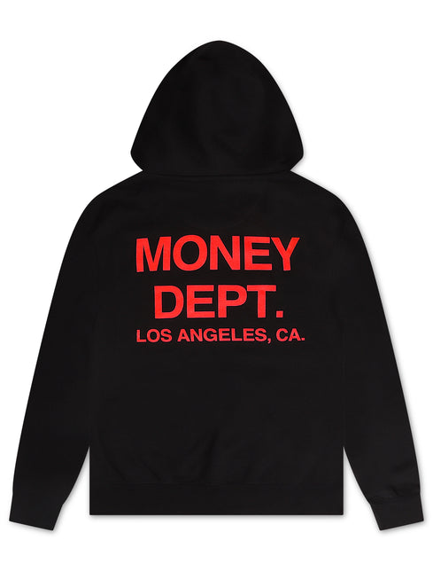 Money Dept. Los Angeles Hoodie - Black/Red