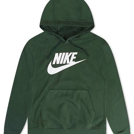 Nike Mens Sportswear Graphic Pullover Hoodie- Fir/White