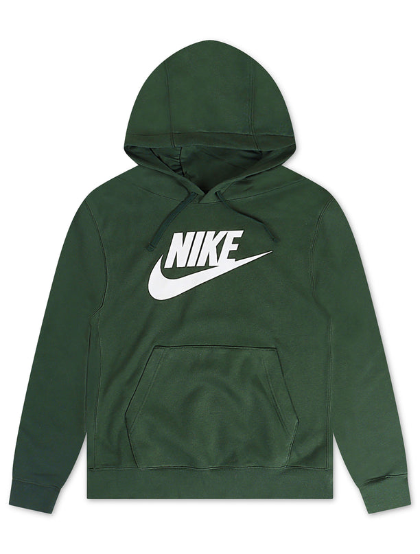 Nike Mens Sportswear Graphic Pullover Hoodie- Fir/White