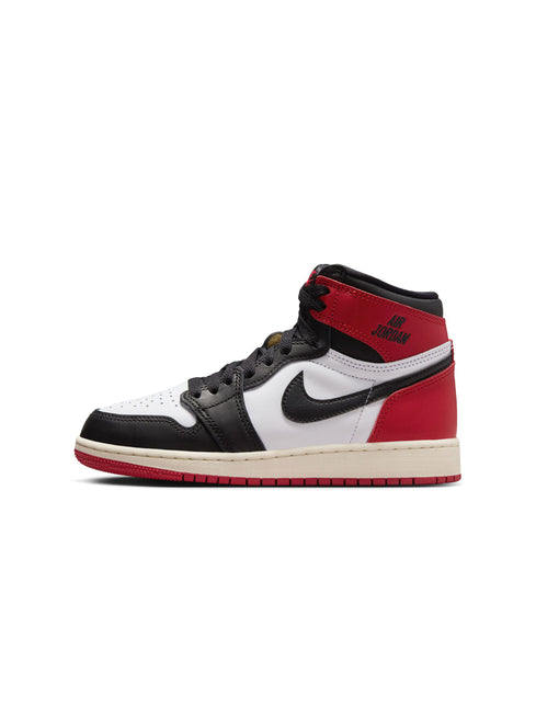 Air Jordan Big Kids 1 High OG - Black Toe Reimagined