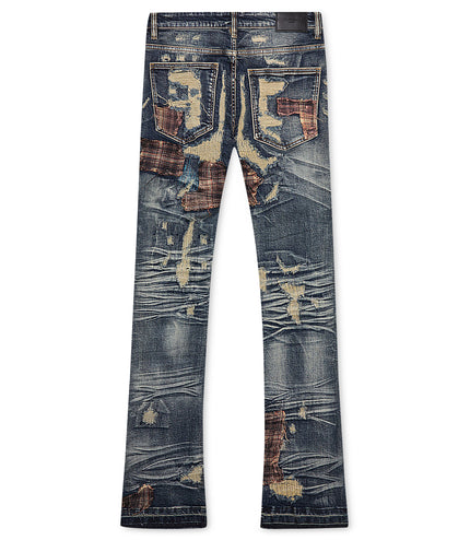 Valabasas Sigma Stacked Flare Jean - Vintage Blue